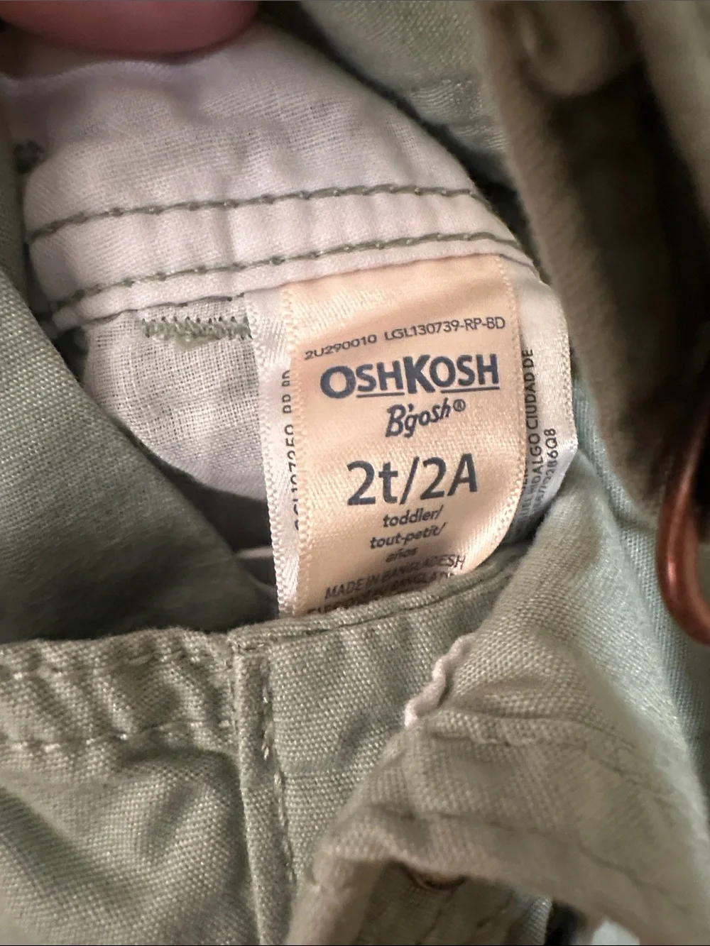 Gender Neutral OshKosh B'gosh Sage Green Toddler Overalls NWOT